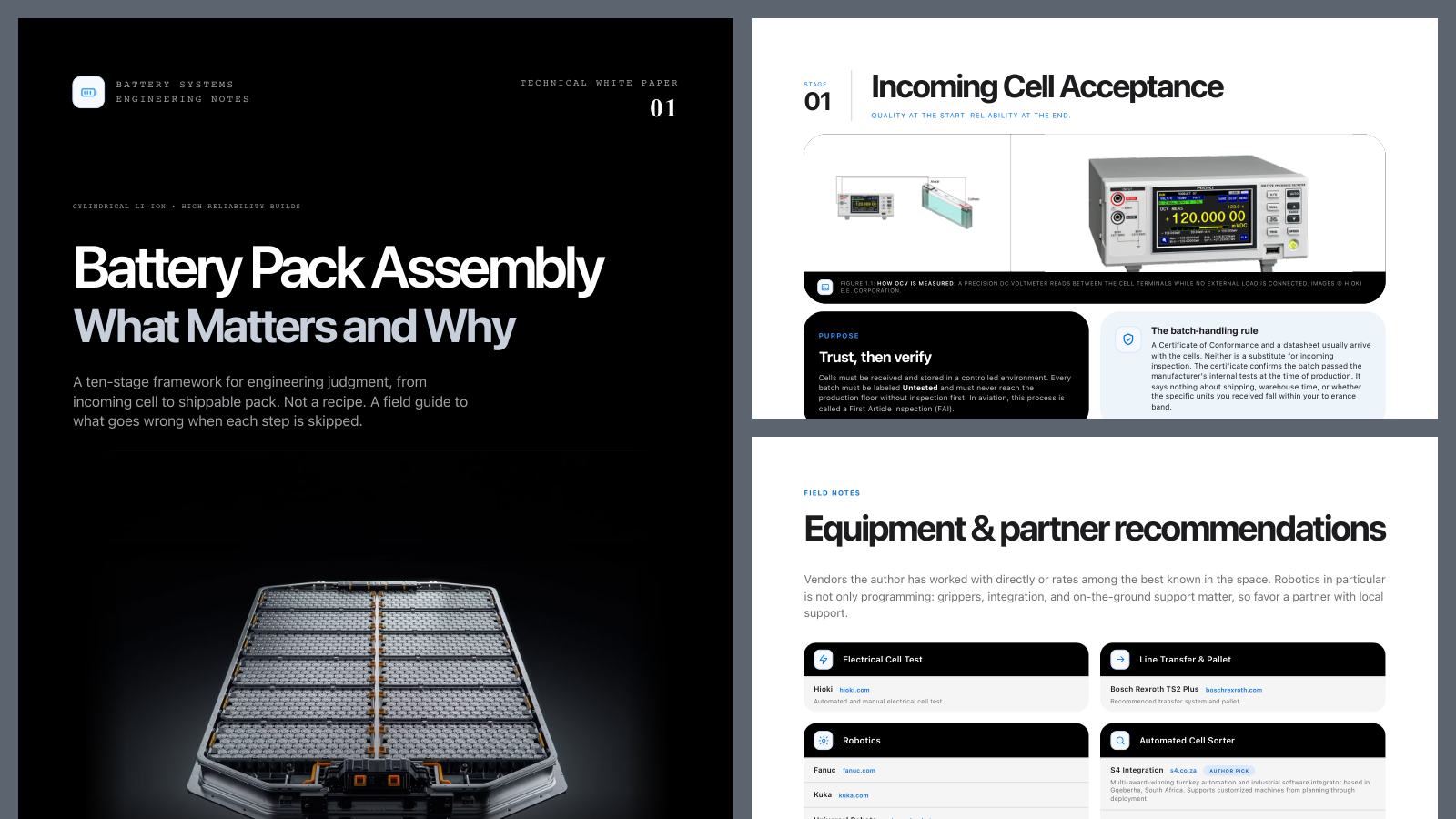 Battery Pack Assembly Toolkit: Guide, Equipment Shortlist & Design Calculator